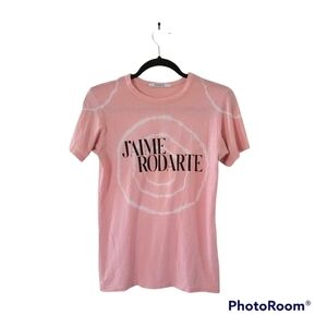RODARTE J’aime Rodarte Pink Tie Dye Tee Top T shirt XS